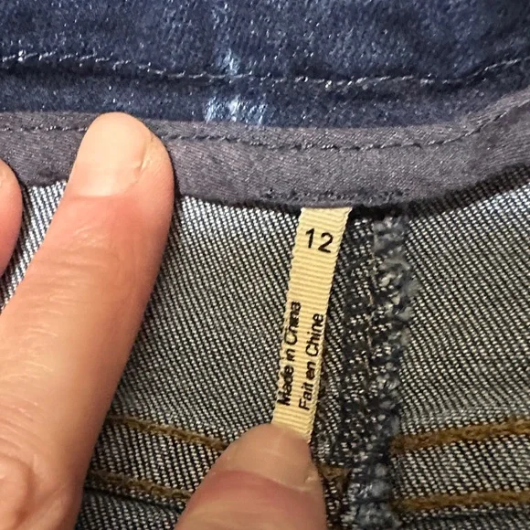 Sz 12 Tribal Blue Washed Denim Pencil Skirt - Picture 5 of 11